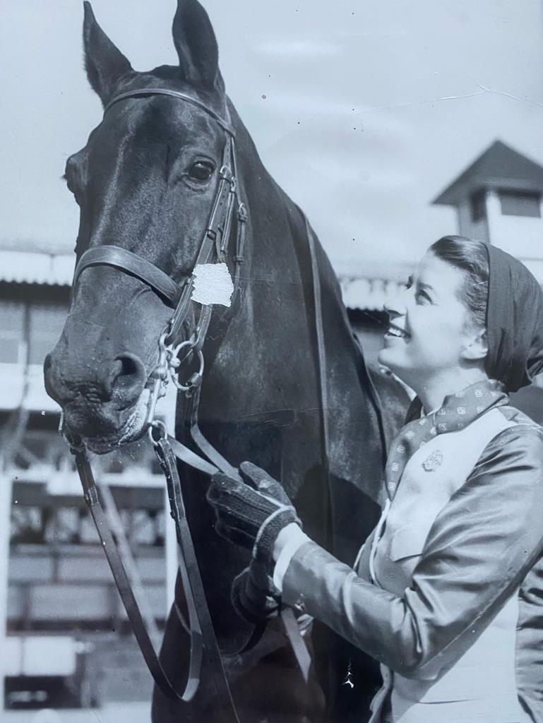 Lis Hartel og hesten Jubilee. Privatfoto